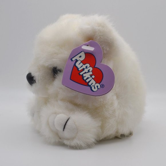 Crystal the White Bear Puffkins by Swibco Style 6653 Bean Bag Plush - Picture 2 of 8